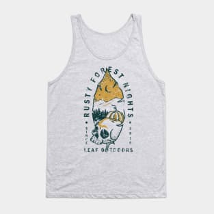 Rusty Forest Nights Vintage Halloween Tshirt Design Tank Top